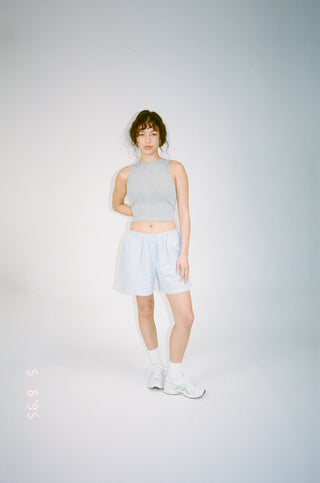 Poplin Shorts Blue Pinstripe