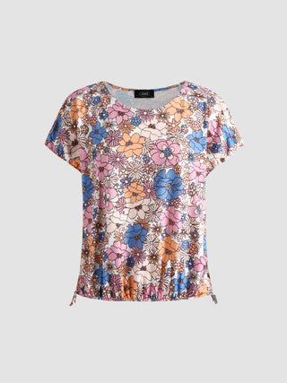 Flowers In Full Blossom Slit Tee