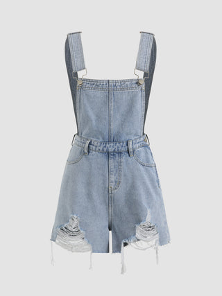 Ripped Denim Playsuit