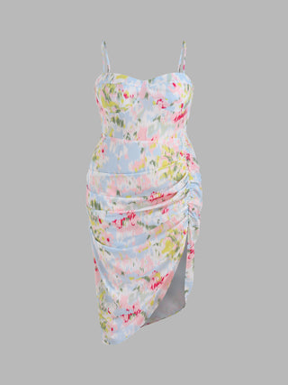 Watercolor Skies Midi Dress Curve & Plus