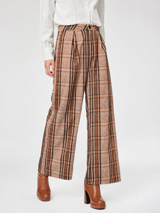 Striped Corduroy Wide Leg Trousers