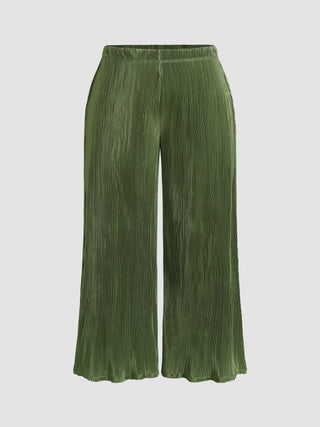 Woven Wide Leg Trousers Curve & Plus