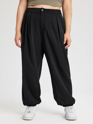 High Waist Pocket Jogger Pants Curve & Plus