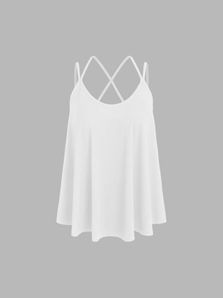 U-neckline Ruffle Tank Top