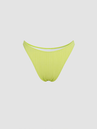 Solid Rib Knitted Bikini Bottom