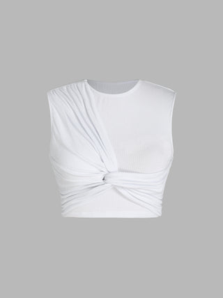 Twist Ruched Crop Top