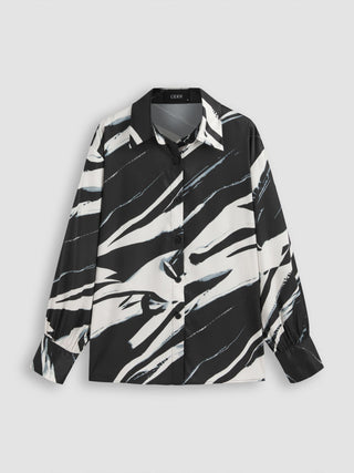 Collar Abstract Geometric Shirt