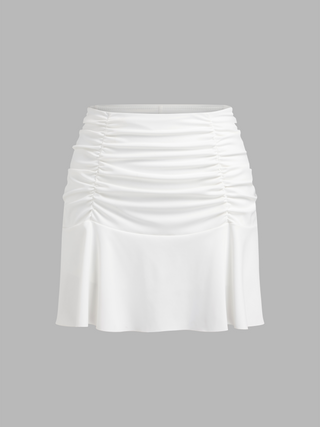 CiderAIRY™ Ruched High Rise Pleated Skort