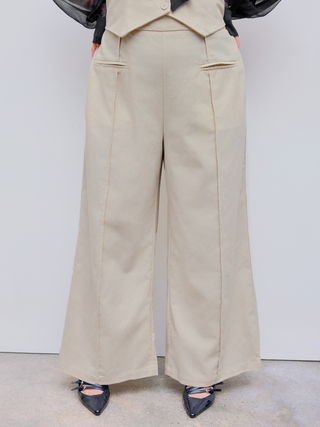 Linen-blend Mid Rise Pocket Pants Curve & Plus