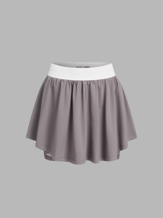 CiderAIRY™ High Rise Pleated Contrasting Binding 2-in-1 Sport Skirt