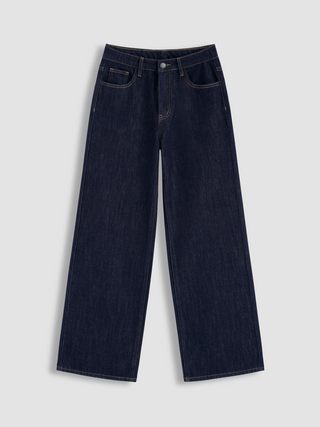 Cider Denim Mid Rise Pocket Straight Leg Jeans