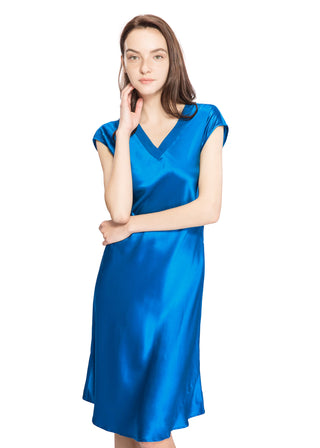 22 Momme Relaxed Fit Long Silk Nightgown for Women