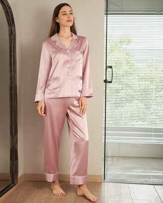 22 Momme Chic Trimmed Women Silk Pajamas Set