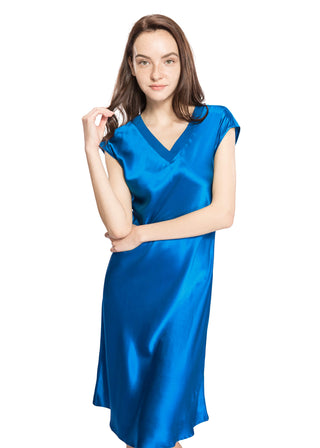 22 Momme Relaxed Fit Long Silk Nightgown for Women