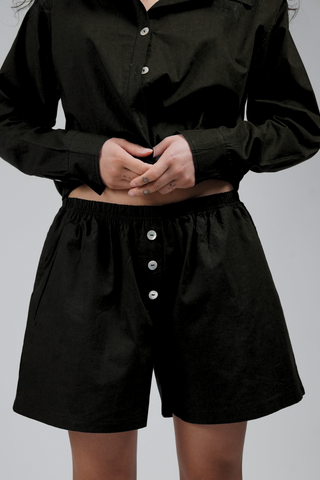 Poplin Shorts Jet Black