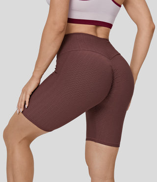 Seamless Flow High Waisted Crossover Butt Lifting Yoga Biker Shorts 5''