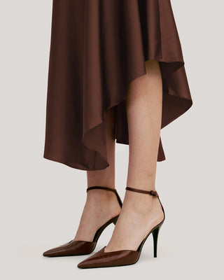 Flattering Silk Skirt With Asymmetric Hem