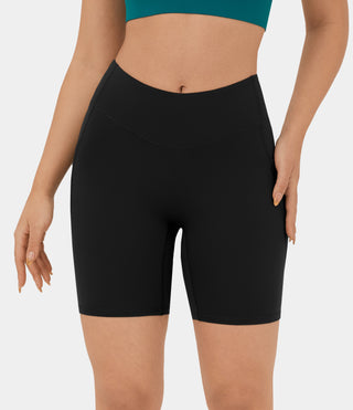 Softlyzero™ Plush High Waisted V Shaped Side Pocket Yoga Biker Shorts 7''