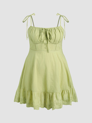 Alexa's Ruffle Knotted Mini Dress Curve & Plus