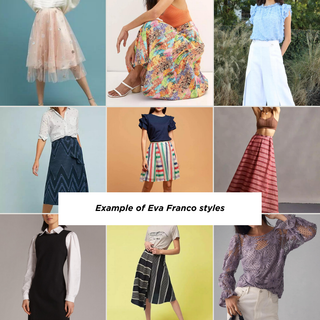 many different styles of skirts and skirts