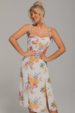 Avis Floral Printed Midi Dress (M / White)