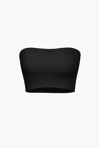 Basic Plain Tube Top (F / BLACK)