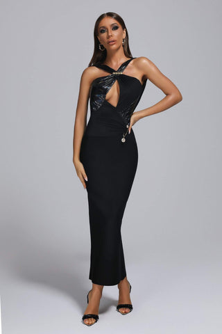 Bess Midi Bandage Dress (S / Black)