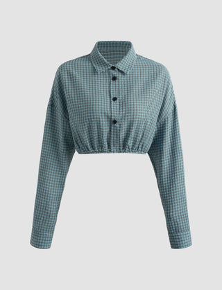 Blue Check Blouse