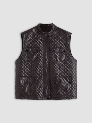 Brown Quilted Vest