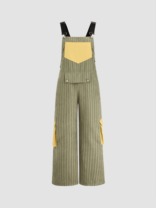 Cargo Patchwork Buckle Jumpsuit