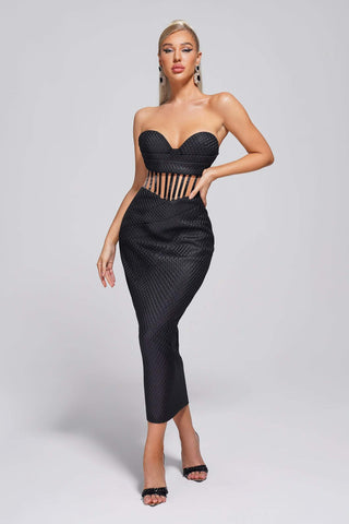 Cekera Corset Midi Dress