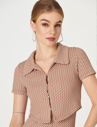 Check Pattern Blouse