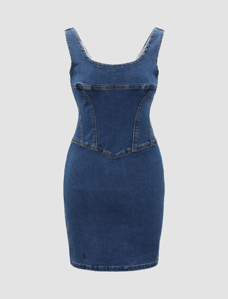 Classic Denim Sleeveless Dress