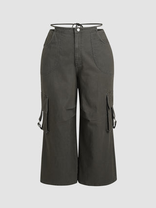 Cocoa Season Cut Out Cargo Pants Curve & Plus