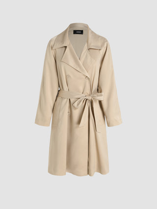 Collar Trench Coat With Belt