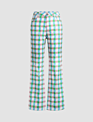 Color Check Trousers