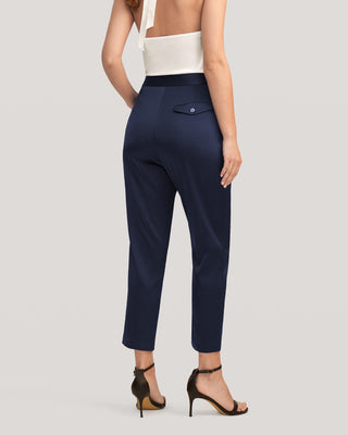 Comfort Fit Silk Cigarette Pants