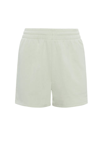 a white shorts with a logo on the side