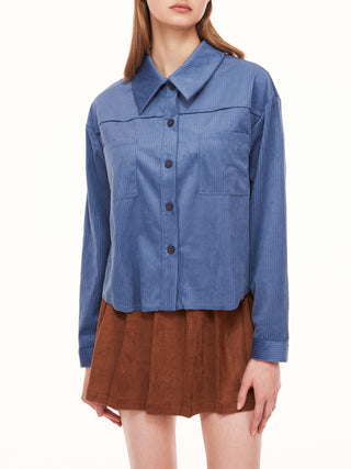 Corduroy Long Sleeve Blouses