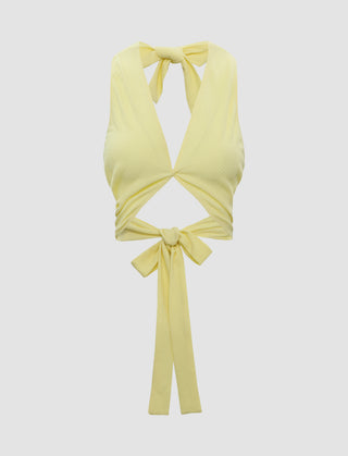 Cut Out Bow Tied Halter