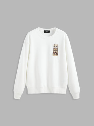 Cute Animal Embroidery Sweatshirt