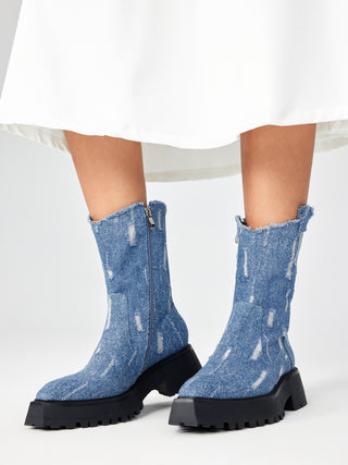 Denim Ankle Boots