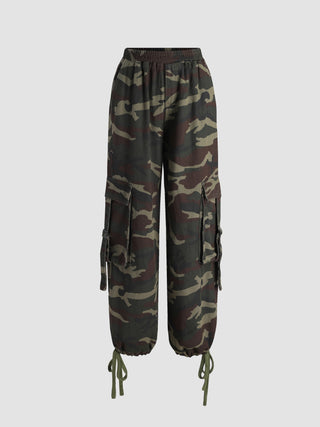 Denim Camo Pocket Cargo Jogger Jeans