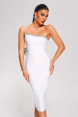 Diliy Diamonate Midi Bandage Dress