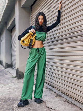 Downtown Casual Nylon Parachute Pants