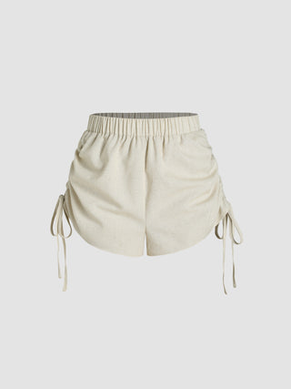 Drawstring Wide Leg Shorts