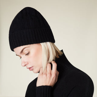 Cashmere Cable Knit Beanie