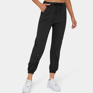 Elastic Waistband Drawstring Side Pocket Casual Joggers