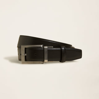 Emilio Reversible Italian Napa Leather Belt (Black/Dark Brown / 40)