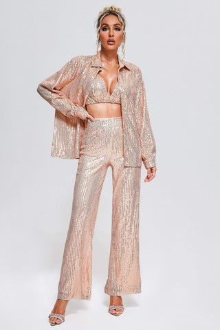 Emmeline Sequin Three Piece Set (S / Pink)